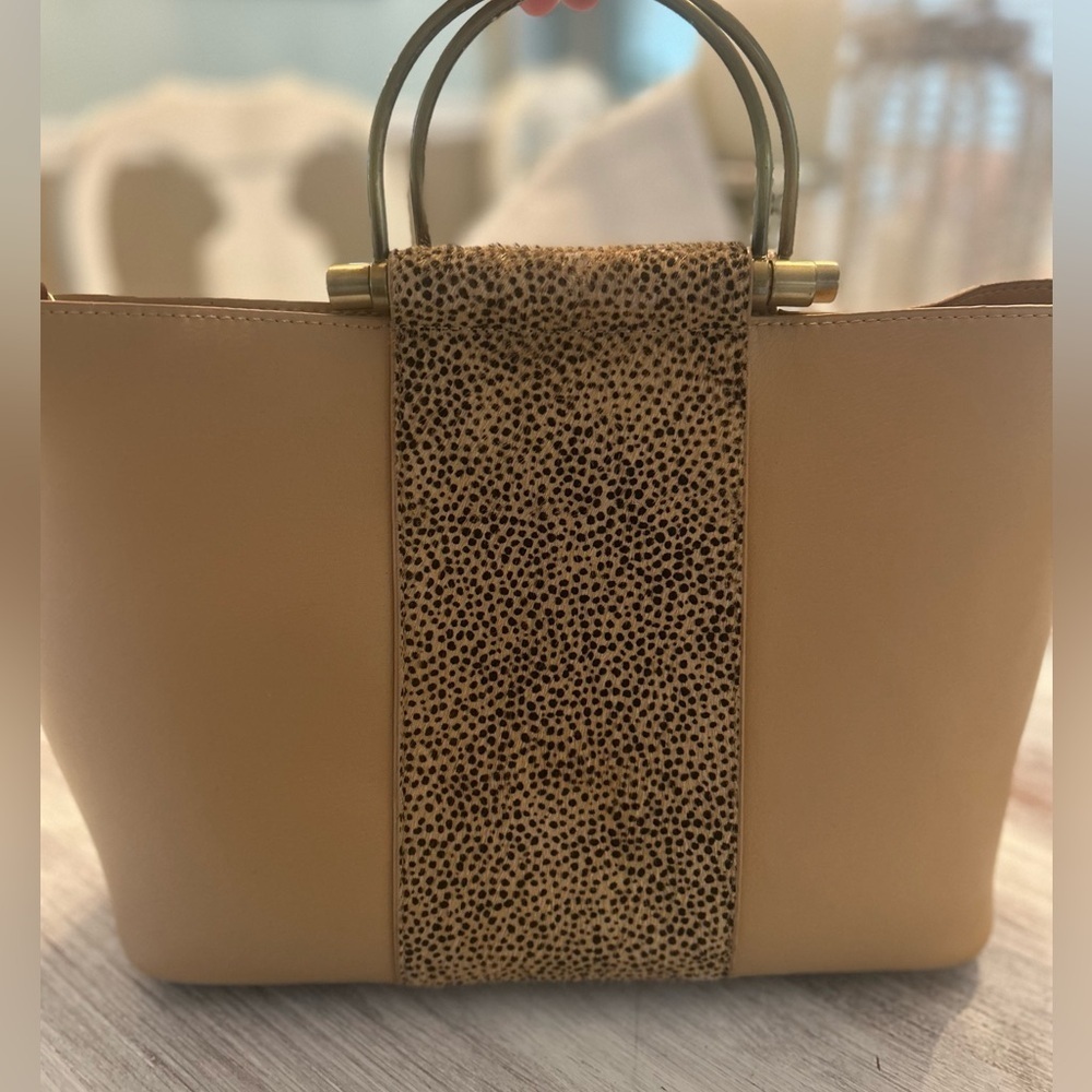 Elegant Tan and Brown Women's Handbag